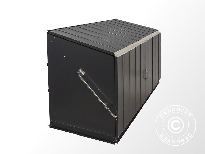 Skrzynia ogrodowa, Storeguard, Trimetals, 1,96x0,89x1,13m,&nbsp;1,74m²,&nbsp;Antracyt