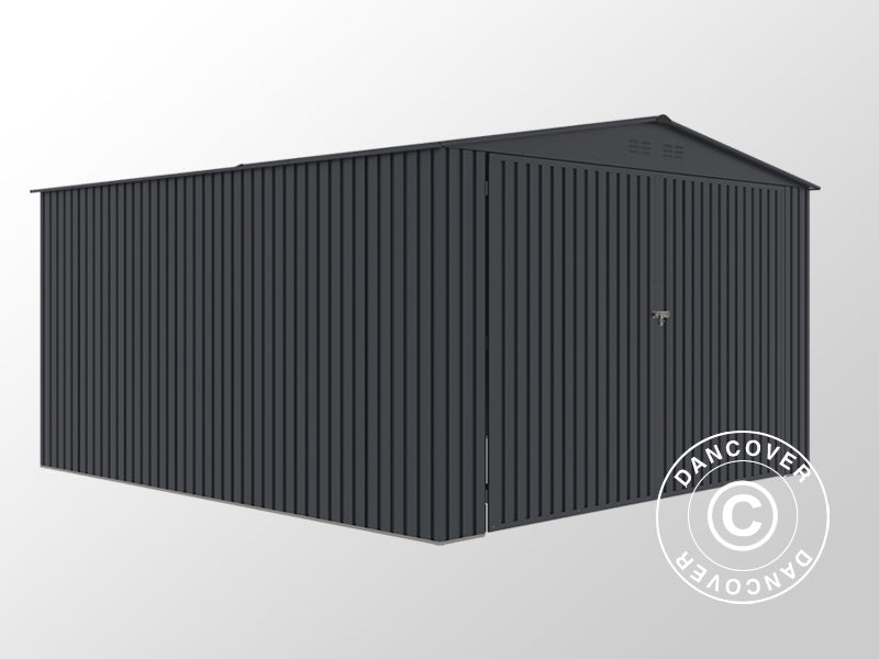 Garaż metalowy 3,8x4,2x2,32m,&nbsp;15,96m²,&nbsp;ProShed®, Antracyt