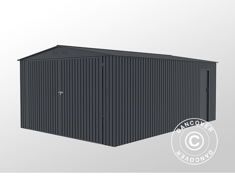 Garaż metalowy 3,8x5,4x2,32m, 20,52m²,&nbsp;ProShed®, Antracyt