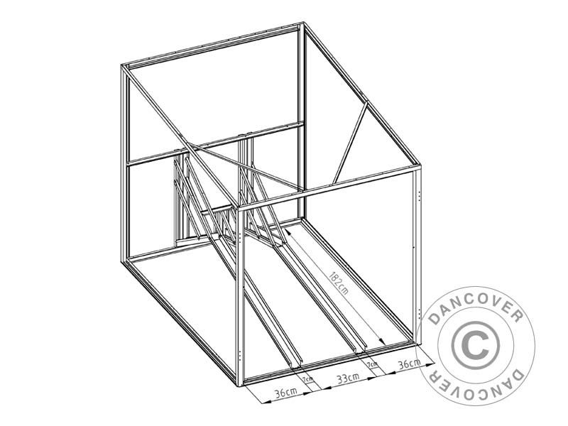 Garaż dla rowerów 1,42x1,98x1,57m ProShed®, 2,81m², Antracyt