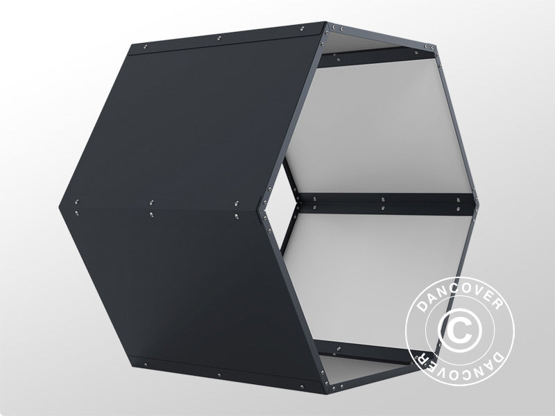 Drewutnia,&nbsp;podwyższona grządka, sześciokątna, 93x60x80cm, ProShed®, Antracyt