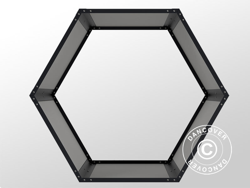 Drewutnia,&nbsp;podwyższona grządka, sześciokątna, 93x60x80cm, ProShed®, Antracyt