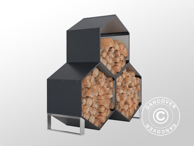 Drewutnia,&nbsp;podwyższona grządka ze stelażem, 1,60x0,60x1,62m, ProShed®, Antracyt