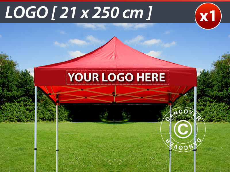 1 szt. FleXtents nadruk na falbanę 21x250cm, wycentrowany