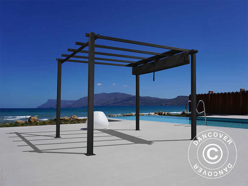 Pawilon Pergola Santa Cruz, 3x4m, Ciemny szary
