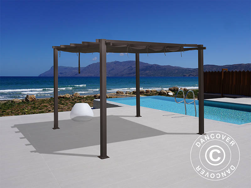 Pawilon Pergola Santa Cruz, 3x4m, Ciemny szary