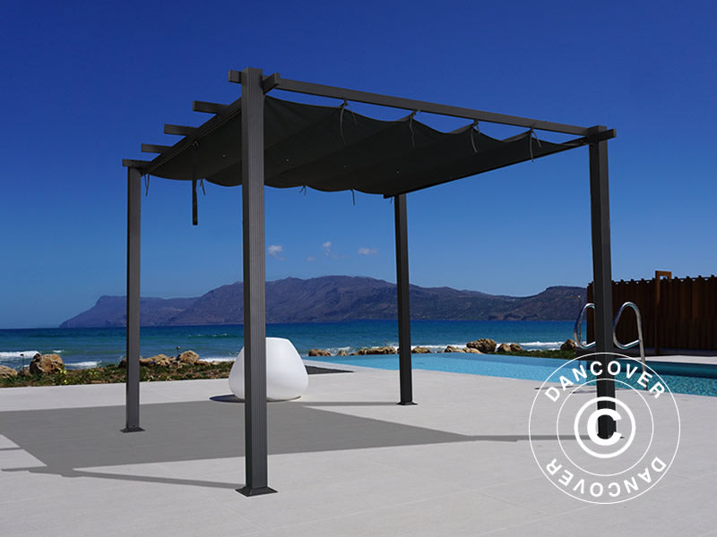 Pawilon Pergola Santa Cruz, 3x4m, Ciemny szary