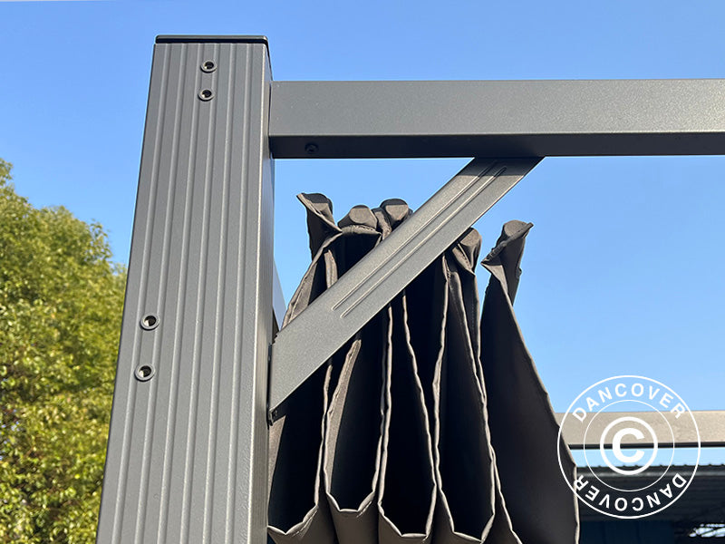 Pawilon Pergola Santa Cruz, 3x3m, Ciemny szary