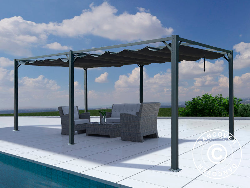 Pawilon Pergola Santa Cruz, 3x6m, Ciemny szary