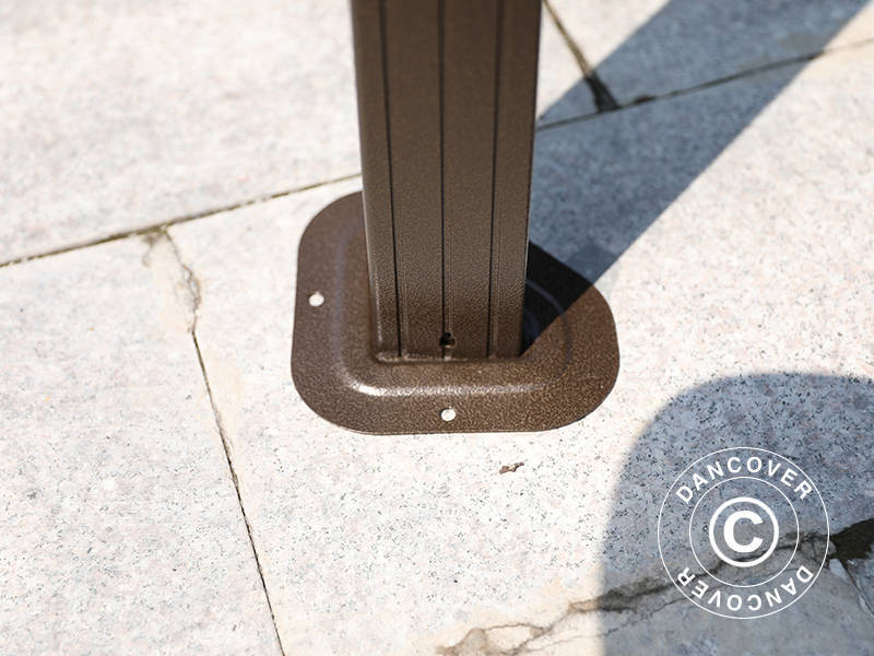 Pawilon San Luis z zasłonami i moskitierą, 3x4m, Brąz