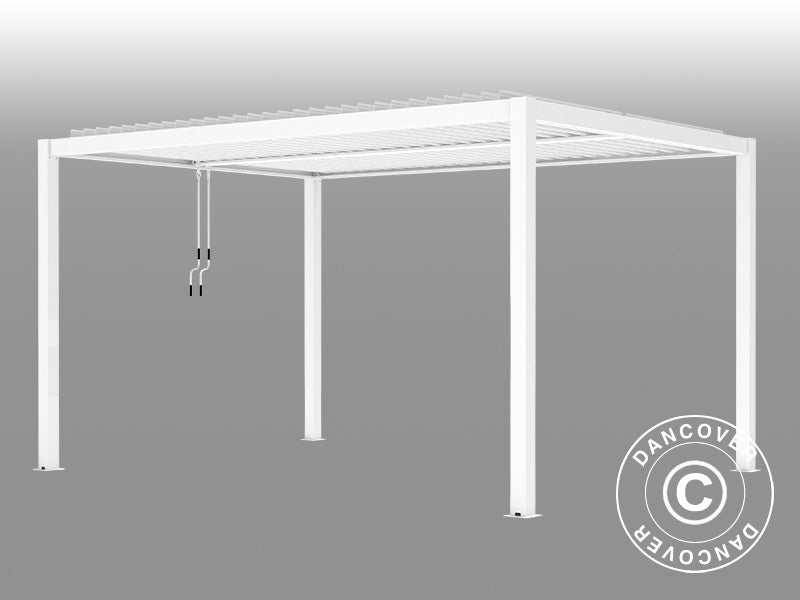 Bioklimatyczna pawilon Pergola San Pablo Alu+, 3x4m, Biały