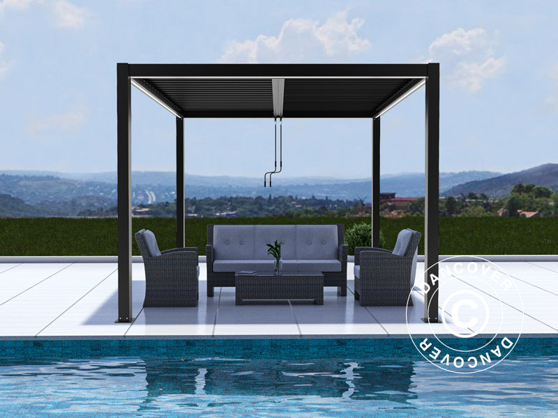 Pergola Gazebo San Pablo Alu+ 4x4m Black