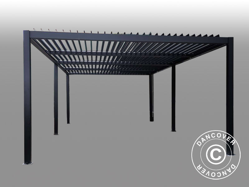 Bioklimatyczna pawilon Pergola San Pablo Alu+, 3x5,8m, Czarny