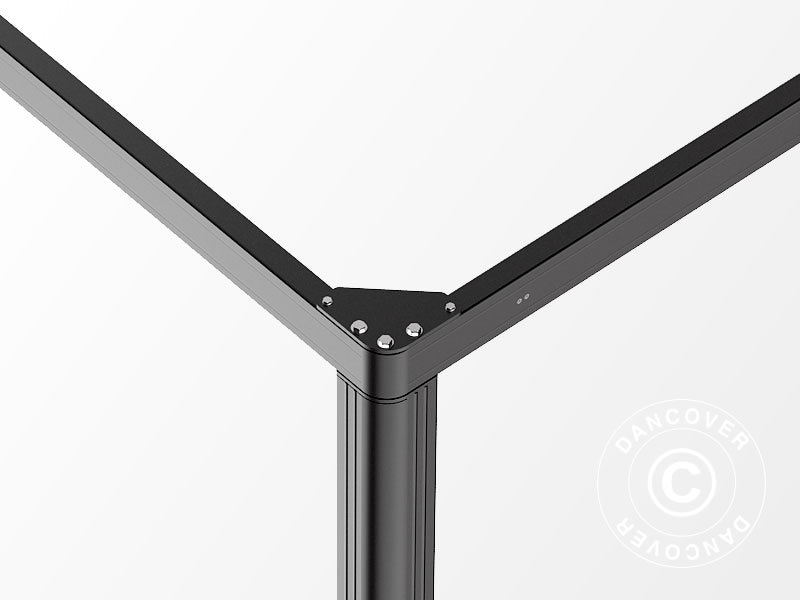 Pawilon Pergola San Fernando, 4x4m, Czarny/Ciemnoszary