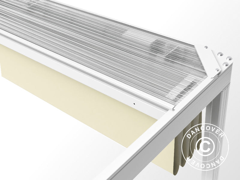 Pawilon Pergola San Fernando, 4x4m, Biały/Beżowy