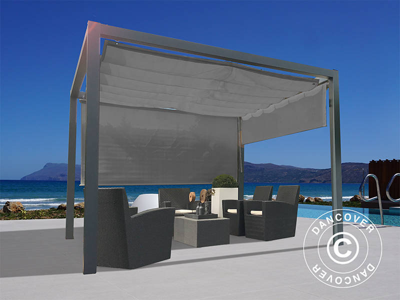 Pawilon Pergola 3,19x3,19m, Antracyt/Antracyt