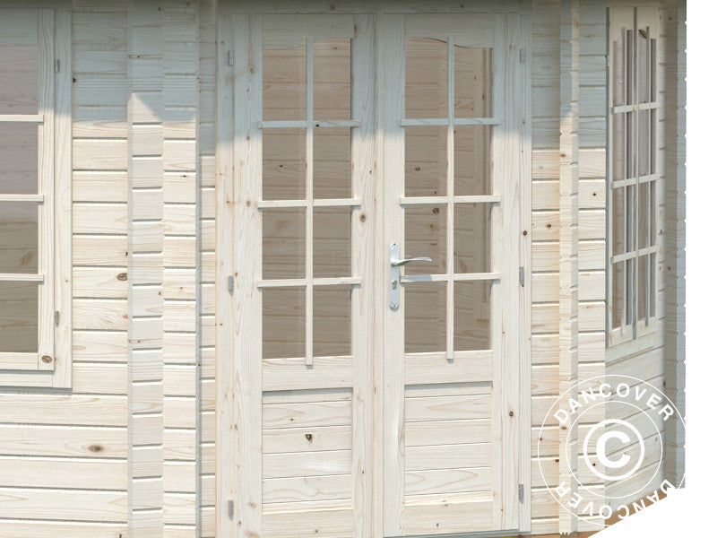 Pawilon drewniany z podłogą, 4,21x4,21x3,71m, 14,1m², Naturalne drewno