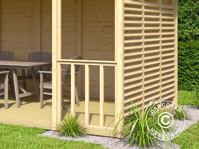 Pawilon drewniany Sion, 5,6x2,84x2,64m, 15,9m², Naturalne drewno