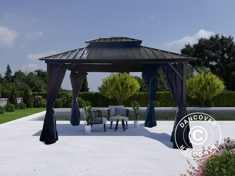 Pawilon San Francisco z zasłonami i moskitierą, 3x3,65m, Czarny DOSTĘPNA
TYLKO 1 SZTUKA