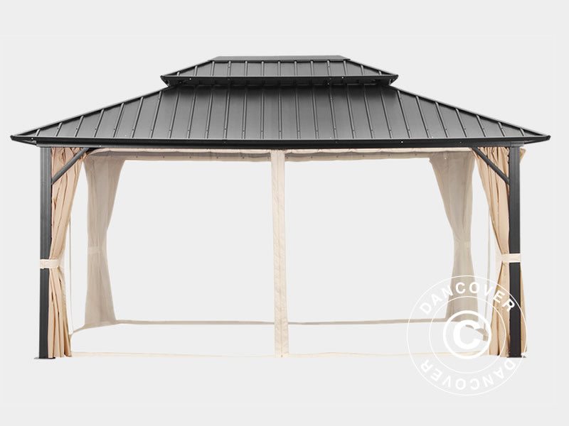 Gazebo San Francisco 3,65x4,85m Black+Ecru