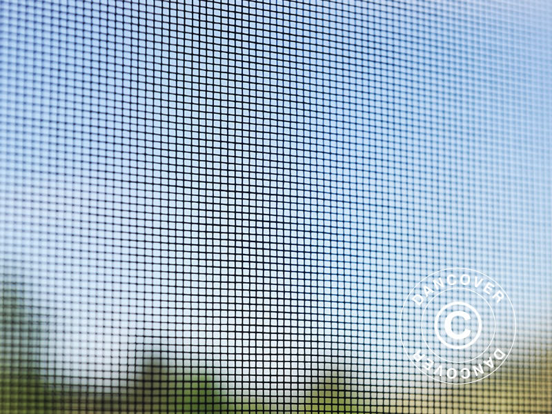 Pawilon San Bernardino z zasłonami i moskitierą, 3,65x4,85m, Czarny