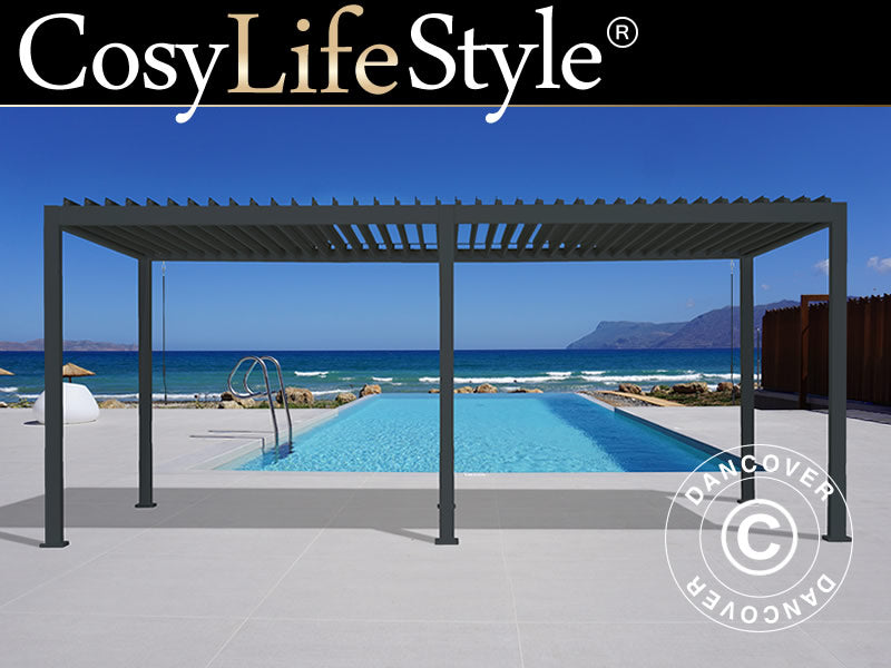 Bioklimatyczna pawilon Pergola San Marino 3x6m, Antracyt