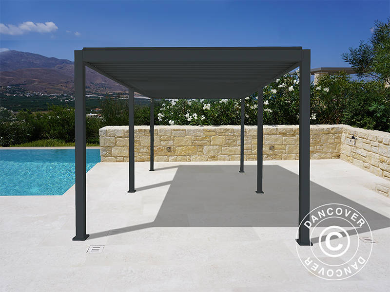 Bioklimatyczna pawilon Pergola San Marino 3x6m, Antracyt