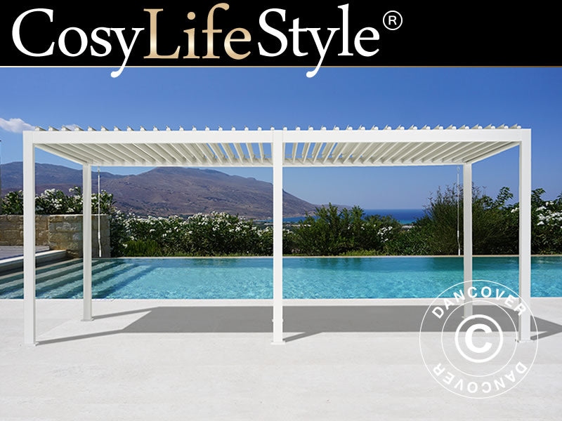 Bioklimatyczna pawilon Pergola San Marino 3x6m, Biały