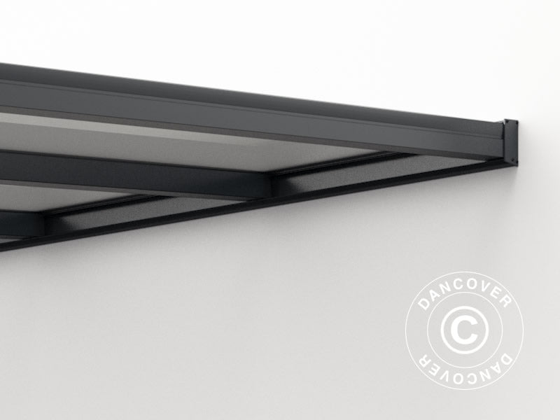 Zadaszenie tarasu Easy z dachem z poliwęglanu, 3x5m, Antracyt