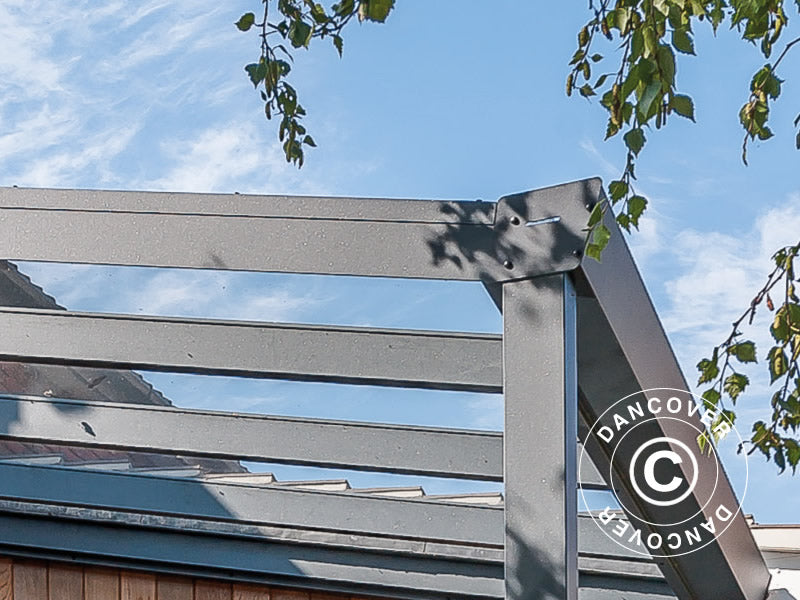 Zadaszenie tarasu Expert z dachem ze szkła, 3x3m, Antracyt