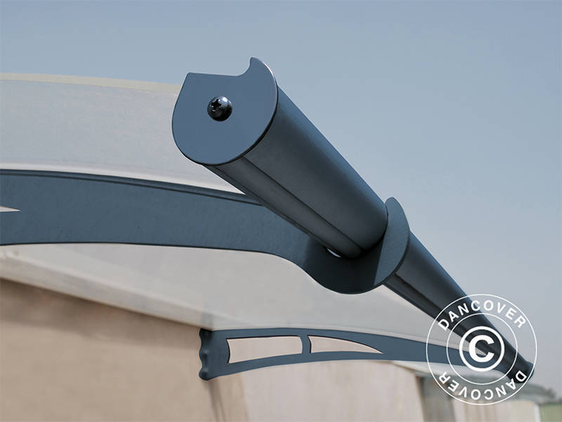 Zadaszenie drzwiowe Aquila, Palram/Canopia, 0,915x1,505m, Ciemny szary/Prezezroysty