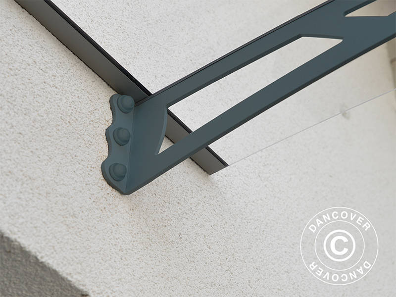 Zadaszenie drzwiowe Aquila, Palram/Canopia, 0,915x1,505m, Ciemny szary/Prezezroysty