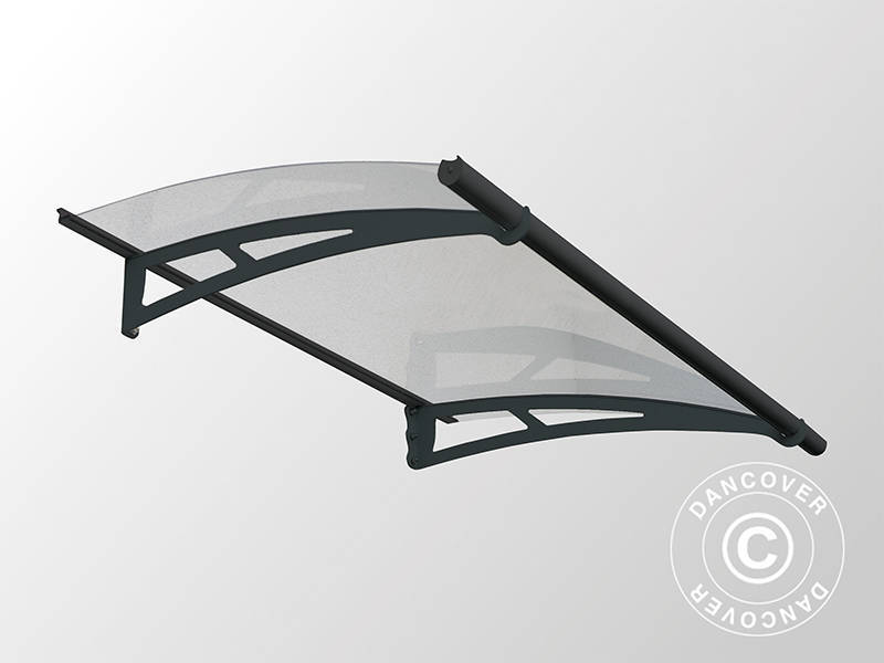 Zadaszenie drzwiowe Aquila, Palram/Canopia, 0,915x1,505m, Ciemny szary/Prezezroysty
