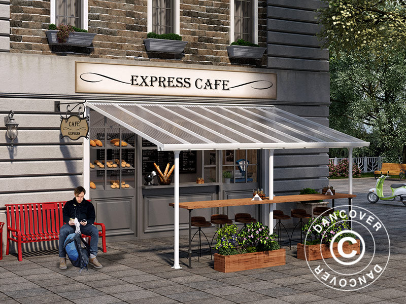 Zadaszenie tarasu Feria, Palram/Canopia, 3x5,46m, Biały