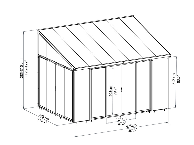 Ogród zimowy SanRemo, Palram/Canopia, 3x4,25m Biały