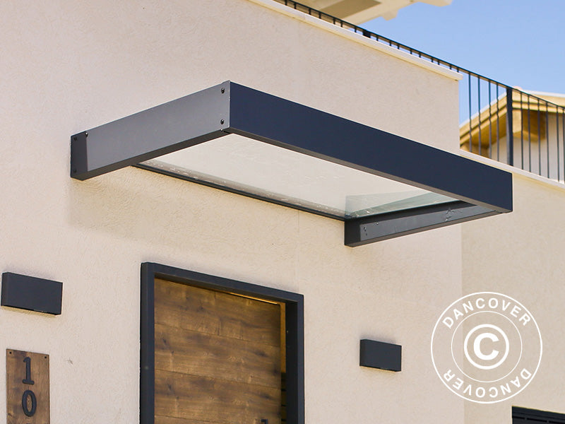 Zadaszenie drzwiowe Sophia 1600, Palram/Canopia, 0,95x1,6x0,17m, Ciemnoszary/Przezroczysty