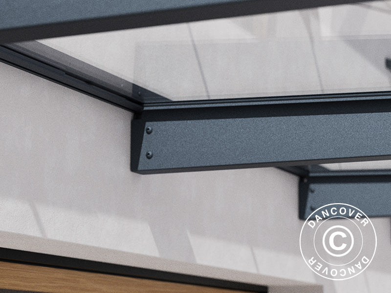 Zadaszenie drzwiowe Sophia XL 3000, Palram/Canopia, 1,40x2,86x0,17m, Ciemnoszary/Przezroczysty