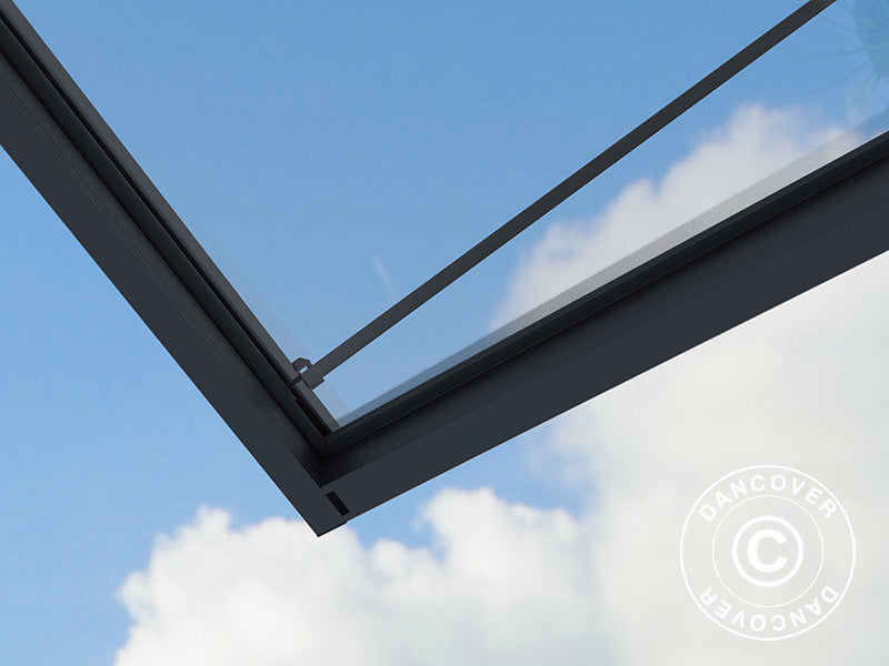 Zadaszenie drzwiowe Sophia XL 3000, Palram/Canopia, 1,40x2,86x0,17m, Ciemnoszary/Przezroczysty