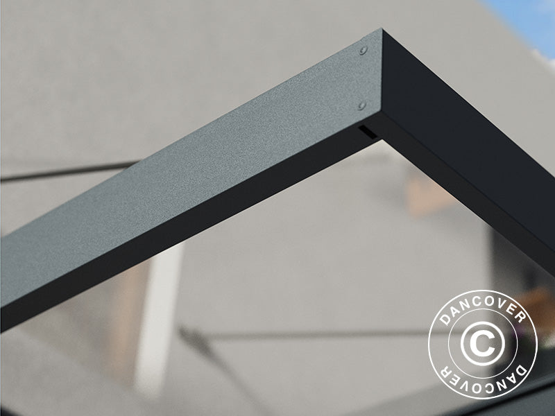 Zadaszenie drzwiowe Sophia XL 4000, Palram/Canopia, 1,40x3,79x0,17m, Ciemnoszary/Przezroczysty