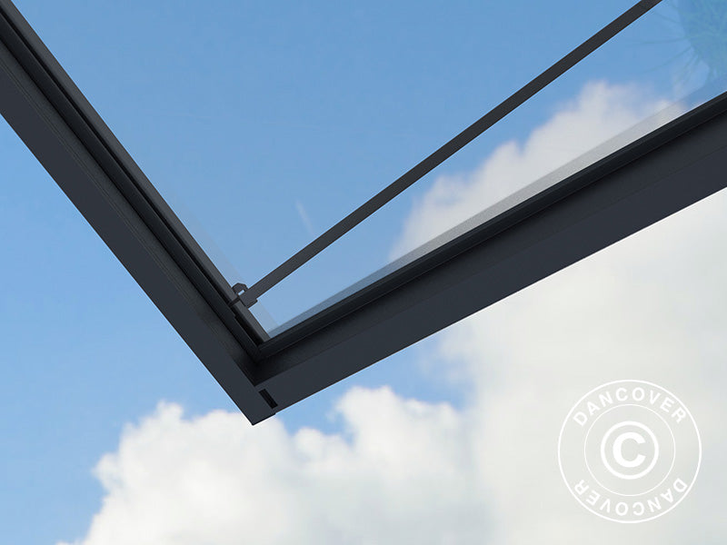 Zadaszenie drzwiowe Sophia XL 4000, Palram/Canopia, 1,40x3,79x0,17m, Ciemnoszary/Przezroczysty