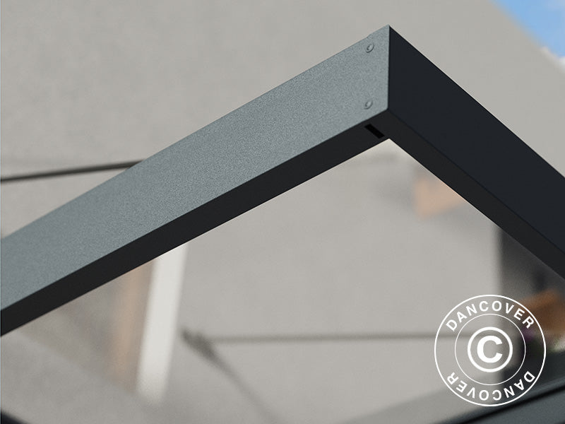 Zadaszenie drzwiowe Sophia XL 5000, Palram/Canopia, 1,40x4,71x0,17m, Ciemnoszary/Przezroczysty