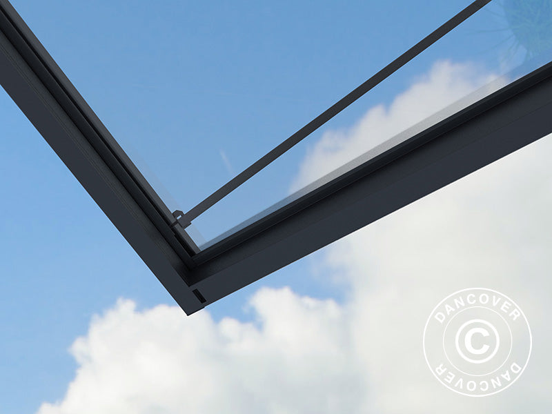 Zadaszenie drzwiowe Sophia XL 5000, Palram/Canopia, 1,40x4,71x0,17m, Ciemnoszary/Przezroczysty