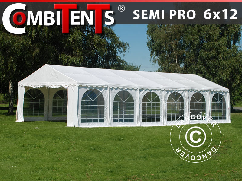 Namiot imprezowy SEMI PRO Plus CombiTents® 900 6x12m, 4 w 1, Biały
