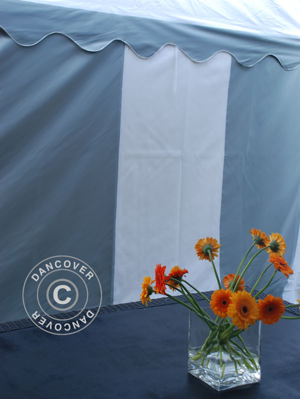 5x12m PVC Partytent Grey/White Velcro Closing SH
