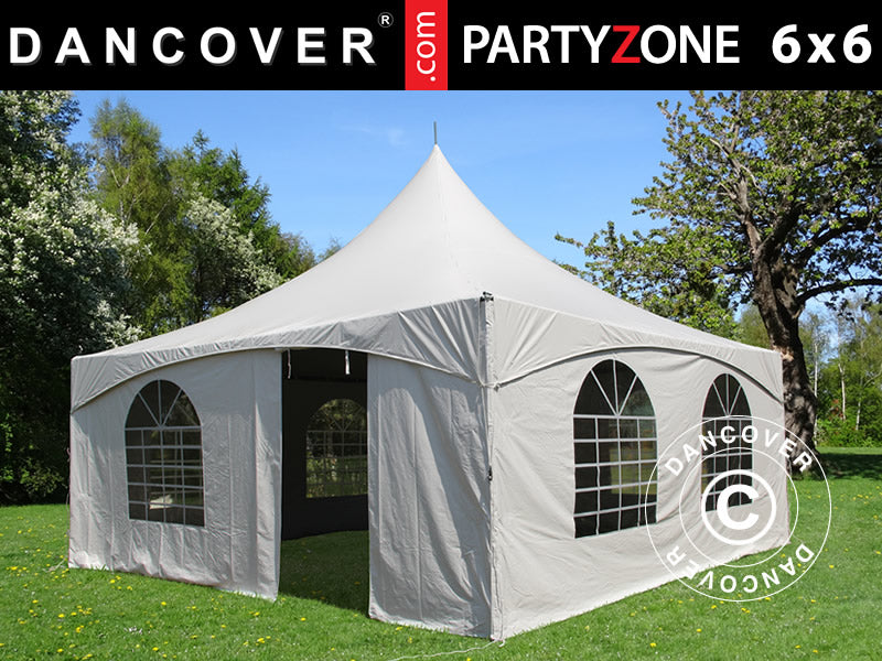 Namiot imprezowy Pagoda PartyZone 6x6m, PCV, biały