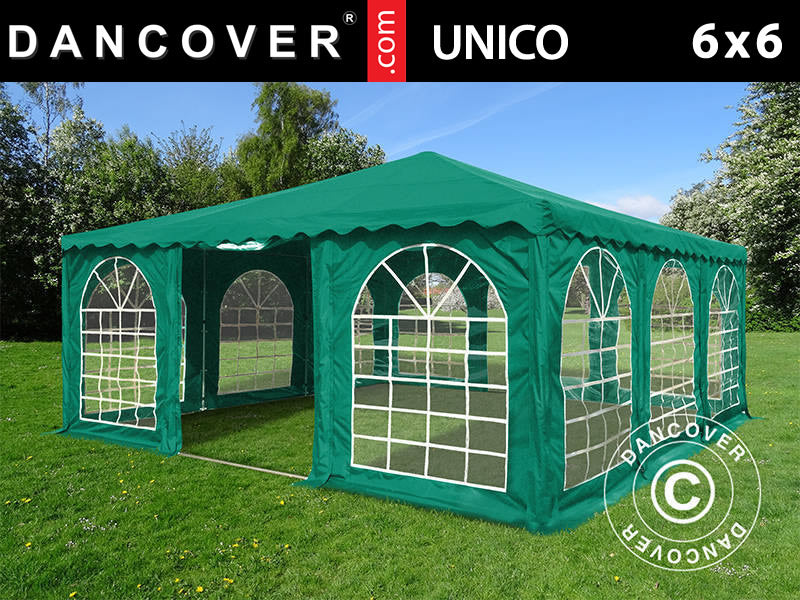 Namiot imprezowy Pagoda UNICO 6x6m, Ciemna zieleń