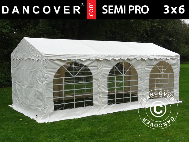 Namiot imprezowy SEMI PRO Plus 3x6m PVC 900, Biały