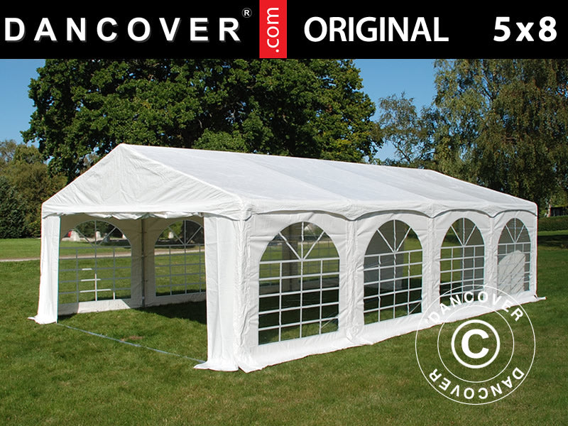 Namiot imprezowy Original 5x8m PVC 900, "Arched", Biały