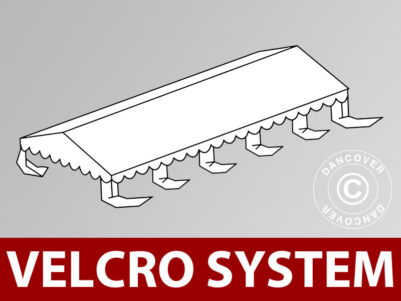 Poszycie dachowe do namiotu imprezowego UNICO, PCV/Poliester, 5x10m, Biały