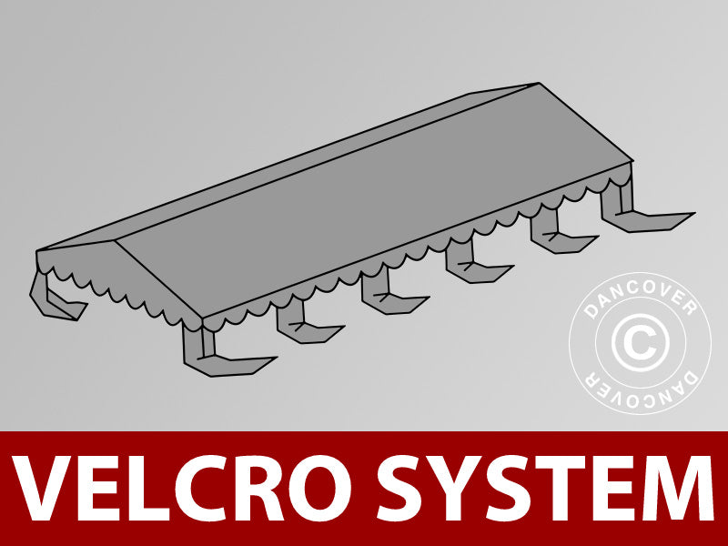 Poszycie dachowe do namiotu imprezowego UNICO, PCV/Poliester, 5x10m, Ciemny szary